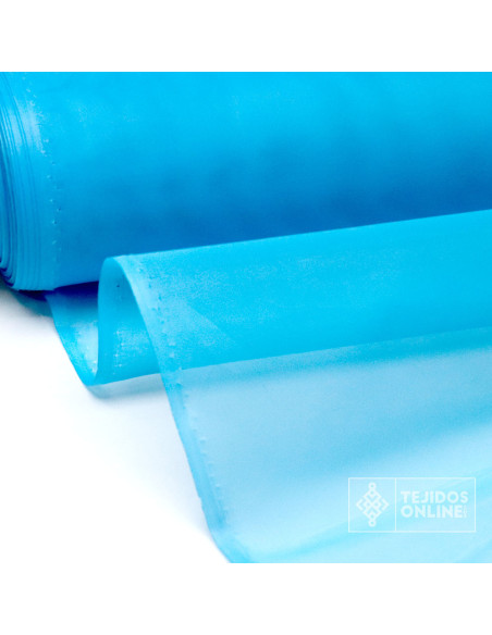 Organdí Turquesa - Tela para Levantar Volantes - Tienda Tela - Imagen 1