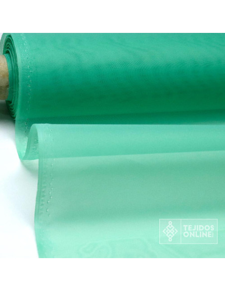 Organdí Verde Agua - Tela para Levantar Volantes - Tienda Tela - Imagen 1