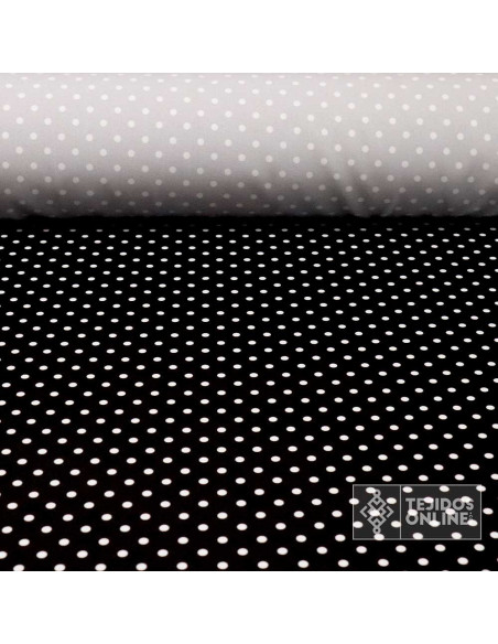 Tela Negra Lunar Blanco Lenteja - Telas de Flamenca - Tejidos Tela Negra Lunar Blanco Lenteja - Telas de Flamenca - Tejidos