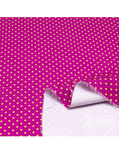 Tela Buganvilia Lunar Lima - Telas para Flamenca - Lunares - Imagen 2