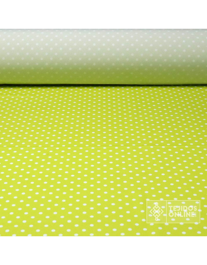 Tela Verde Manzana Para Flamenca - Telas de Lunares Baratas - Imagen 1