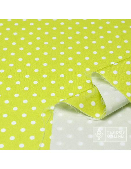 Tela Verde Manzana Para Flamenca - Telas de Lunares Baratas - Imagen 2