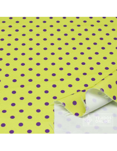 Tela Lima Lunar Morado Lenteja - Tela para Flamenca - Lunares - Imagen 2