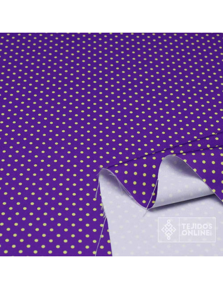 Tela Morada Lunar Lima Pequeño - Telas de Lunares - Lunares