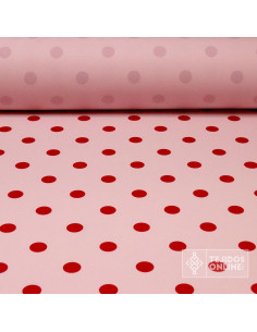 Tela Rosa Nude Lunar Grosella - Tela Rosa de Flamenca - Telas - Imagen 1