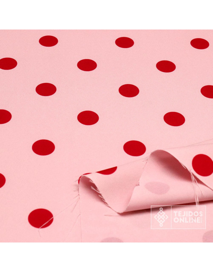 Tela Rosa Nude Lunar Grosella - Tela Rosa de Flamenca - Telas - Imagen 2