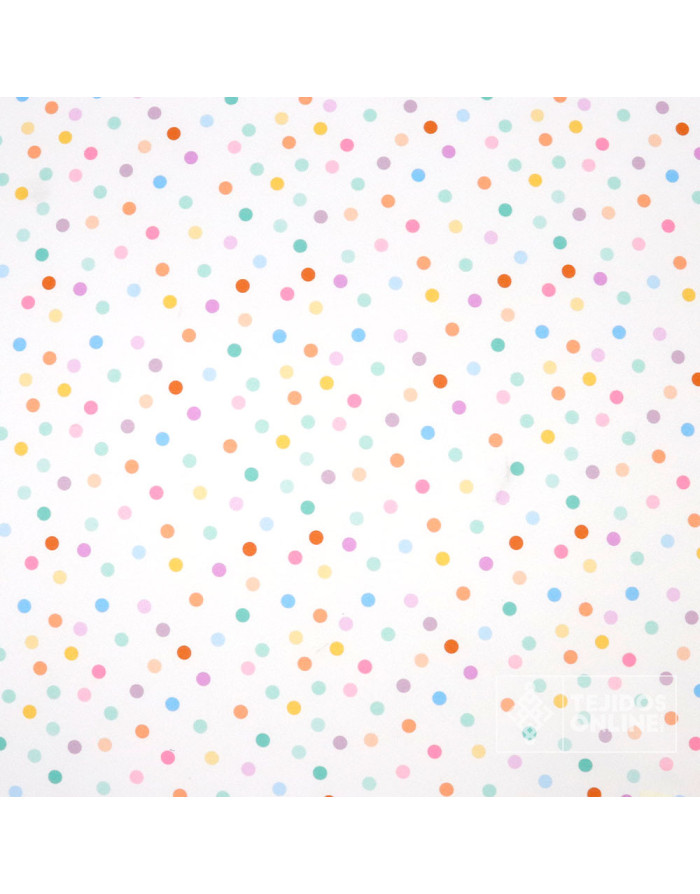 Tela Blanca de Lunares - Telas de Flamenca - Comprar Lunares