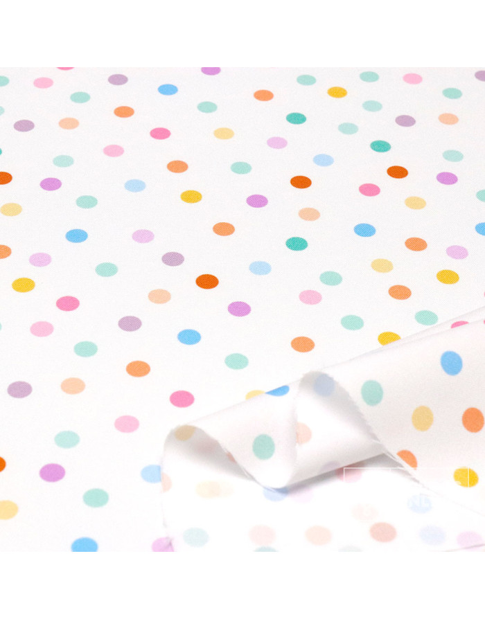 Tela Blanca de Lunares - Telas de Flamenca - Comprar Lunares