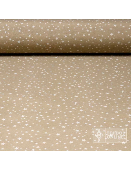 Tela Estrellas Camel - Telas para Cortinas Infantil - Imagen 1