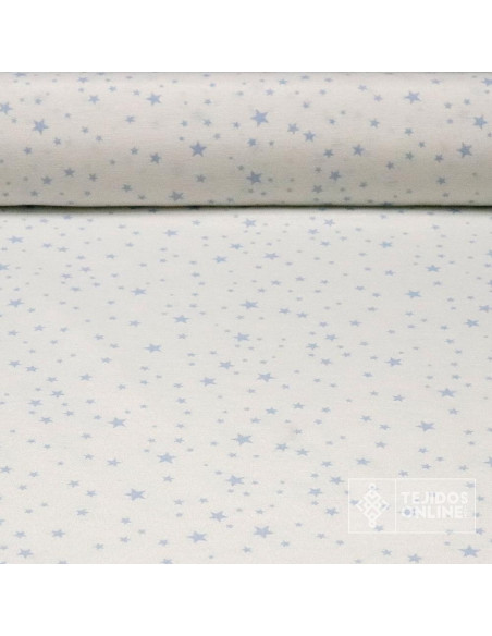 Tela de Estrellas Celeste - Telas Para Cortinas Infantiles - Imagen 1