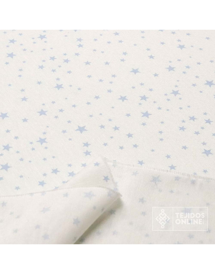 Tela de Estrellas Celeste - Telas Para Cortinas Infantiles - Imagen 2