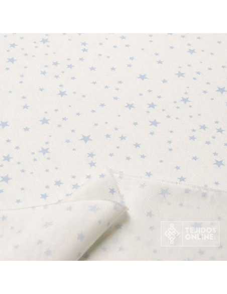 Tela de Estrellas Celeste - Telas Para Cortinas Infantiles - Imagen 2