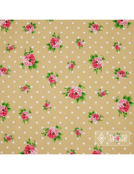Tela de Popelín Estampado - Telas de Flores - Tienda de Telas - Imagen 3