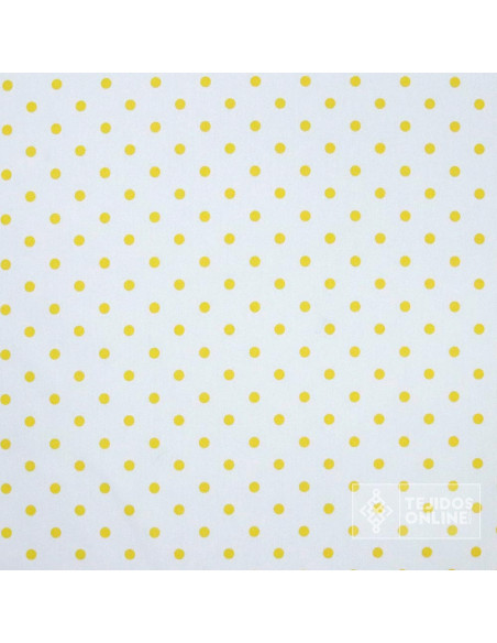 Tela de Lunares Amarillos - Telas de Popelines - Telas Lunar Tela de Lunares Amarillos - Telas de Popelines - Telas Lunar