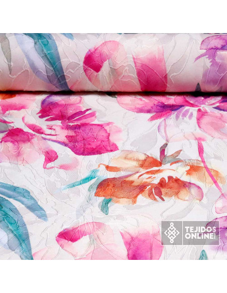 Tela Brocada Flor Galán  - Telas de Vestir- Tejidosonline Tela Brocada Flor Galán  - Telas de Vestir- Tejidosonline