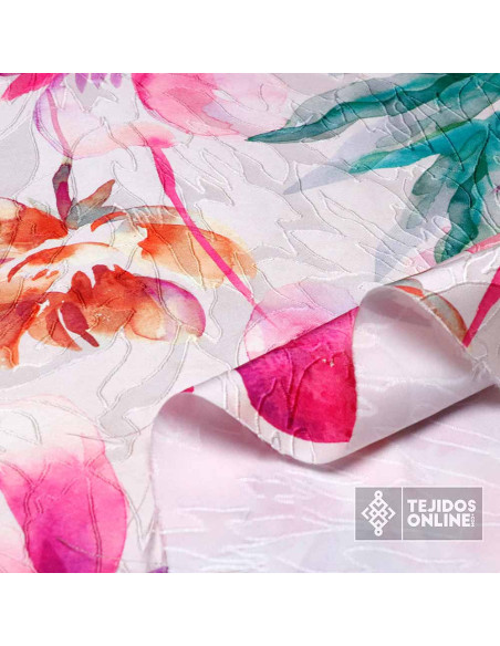 Tela Brocada Flor Galán  - Telas de Vestir- Tejidosonline Tela Brocada Flor Galán  - Telas de Vestir- Tejidosonline
