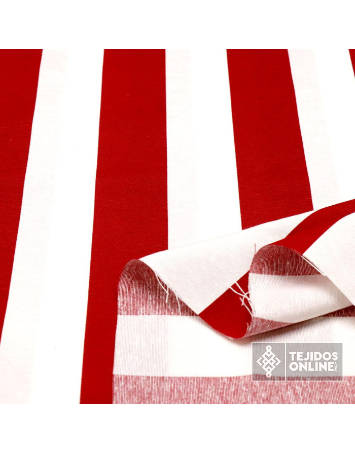 Loneta Rayas Anchas - Telas Para Cortinas de Feria - Telas Online