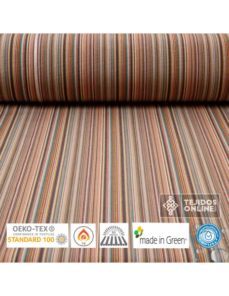 Telas Para Toldos Rayas Multicolor  - Toldos para Exterior