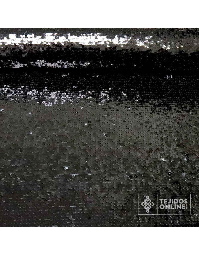 Lentejuela Negra - Telas de Lentejuela Negra - Tienda de Telas