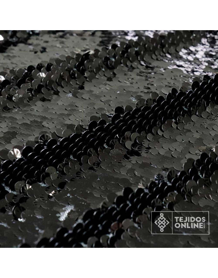 Lentejuela Negra - Telas de Lentejuela Negra - Tienda de Telas