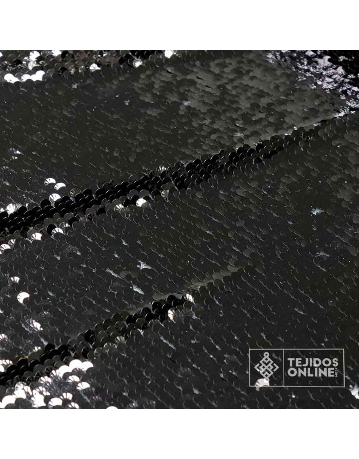 Lentejuela Negra - Telas de Lentejuela Negra - Tienda de Telas