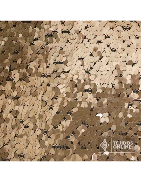 Lentejuela Cobre Pétalos - Telas de Lentejuela Negra