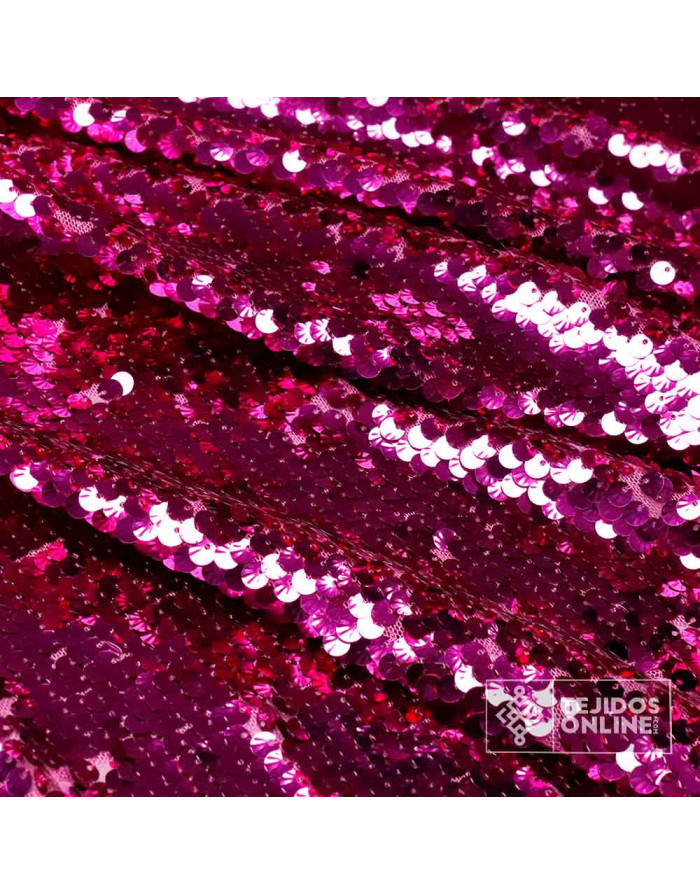 Lentejuela Fucsia- Telas de Lentejuela Rosa - Tienda de Telas - Imagen 3
