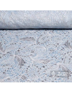 Tela Brocada Pavo Real Celeste  - Tienda de Telas - Boutique
