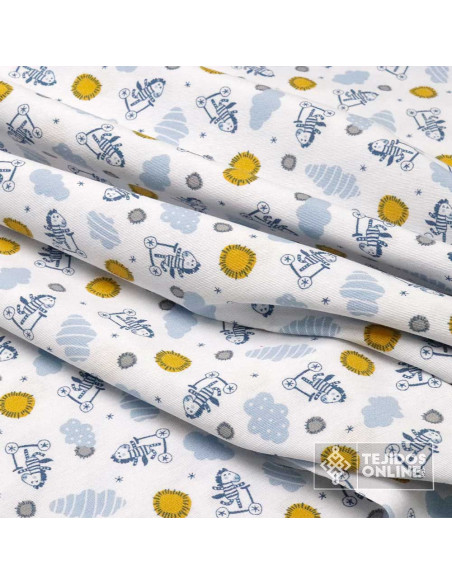 Loneta Patinete Cebra Infantil  | Telas Infantiles | Mejor Precio Loneta Patinete Cebra Infantil  | Telas Infantiles | Mejor Precio