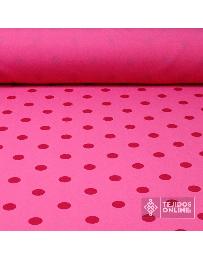 Tela Fucsia Lunar Burdeos - Telas de Flamenca Originales - Imagen 1