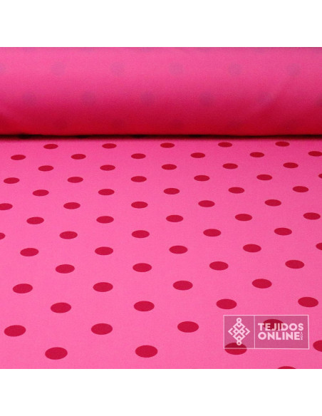 Tela Fucsia Lunar Burdeos - Telas de Flamenca Originales - Imagen 1