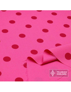 Tela Fucsia Lunar Burdeos - Telas de Flamenca Originales - Imagen 2