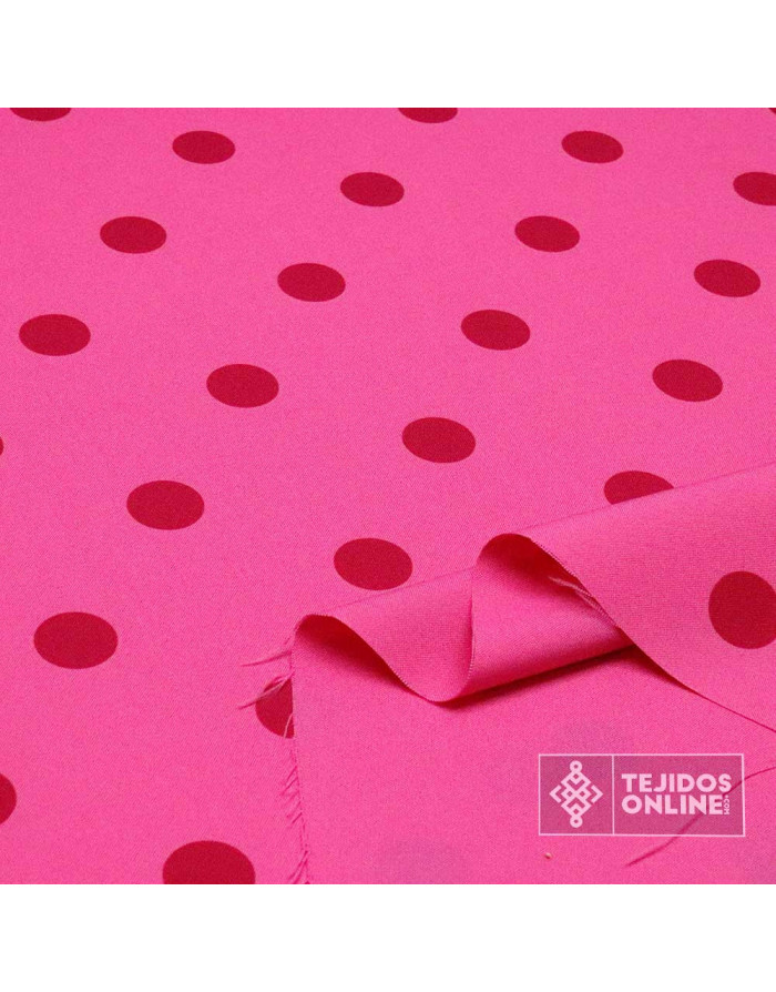 Tela Fucsia Lunar Burdeos - Telas de Flamenca Originales - Imagen 2