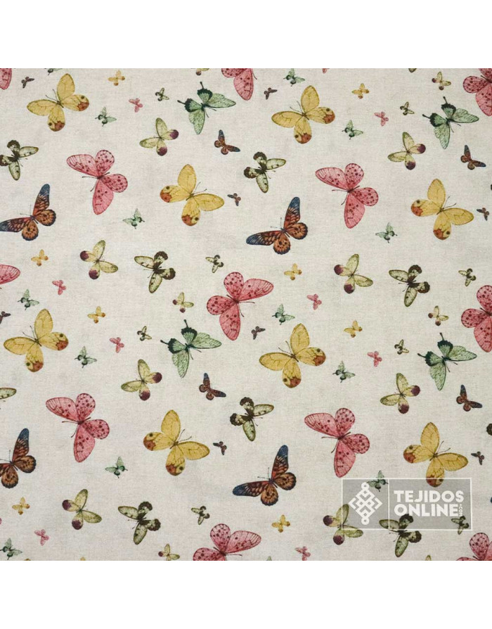 Loneta Mariposas Cuya Tiernas | Telas Infantiles de Mariposas
