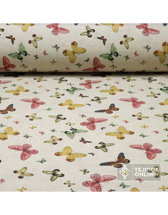 Loneta Mariposas Cuya Tiernas | Telas Infantiles de Mariposas