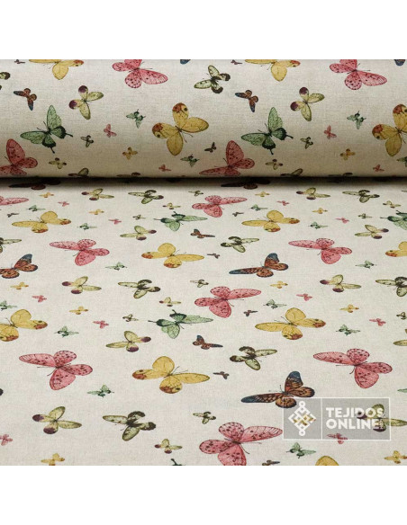 Loneta Mariposas Cuya Tiernas | Telas Infantiles de Mariposas Loneta Mariposas Cuya Tiernas | Telas Infantiles de Mariposas