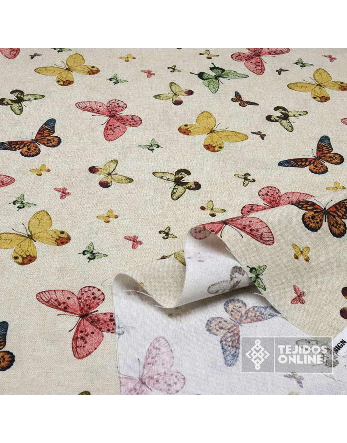 Loneta Mariposas Cuya Tiernas | Telas Infantiles de Mariposas