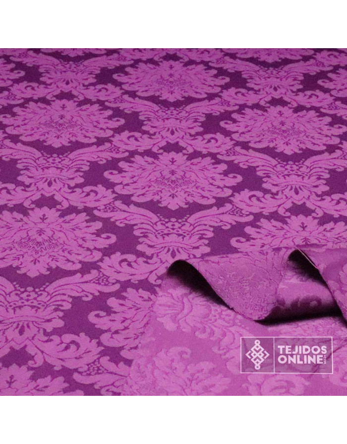 Damasco Berenjena Versace - Telas Cofrades - Telas de Damasco - Imagen 2