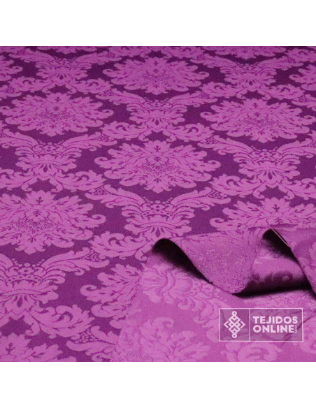 Damasco Berenjena Versace - Telas Cofrades - Telas de Damasco - Imagen 2