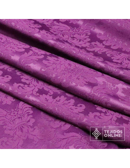 Damasco Berenjena Versace - Telas Cofrades - Telas de Damasco - Imagen 3