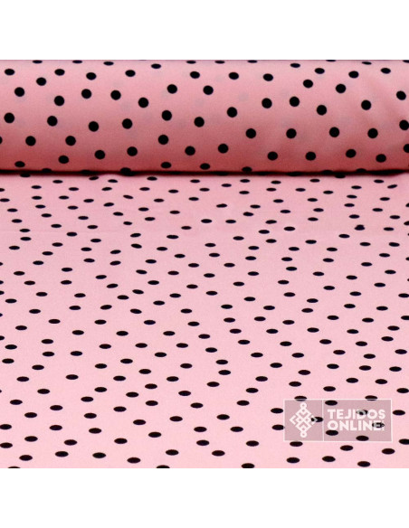 Telas de Flamenca - Crespón Maquillaje Lunar Negro Telas de Flamenca - Crespón Maquillaje Lunar Negro