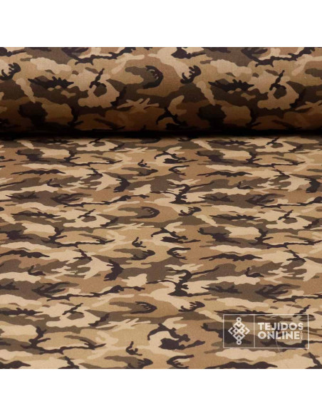 Algodón Camuflaje Marrón - Telas de Camuflaje Marrón - Imagen 1