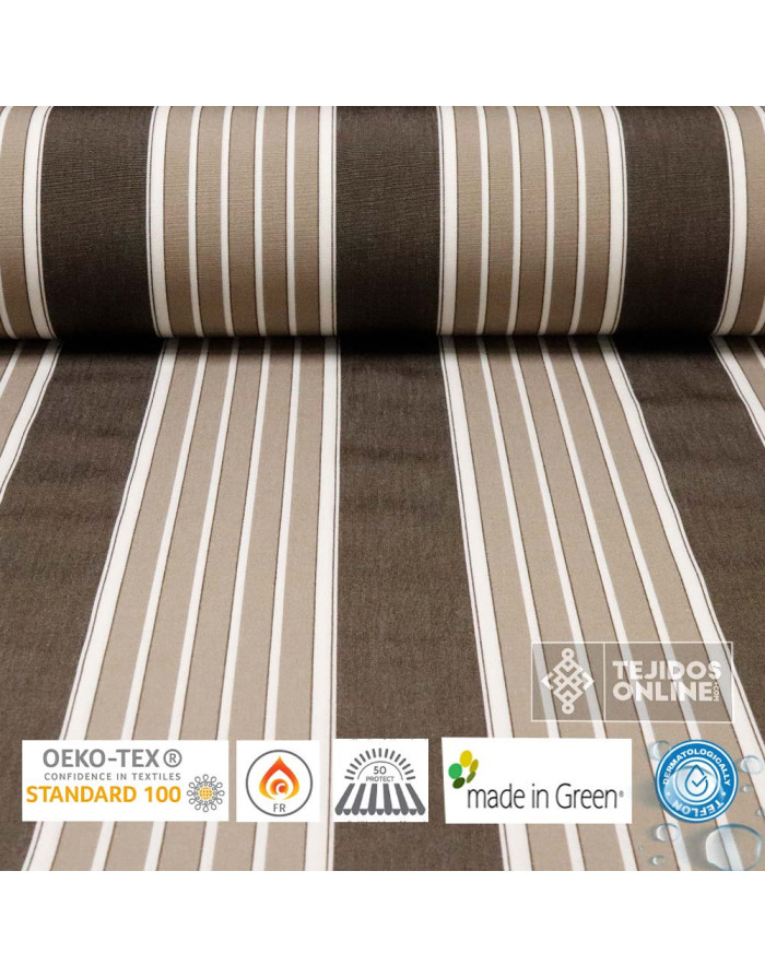 Toldo Raya Marrón - Toldo Impermeables - Telas de Toldo - Imagen 1