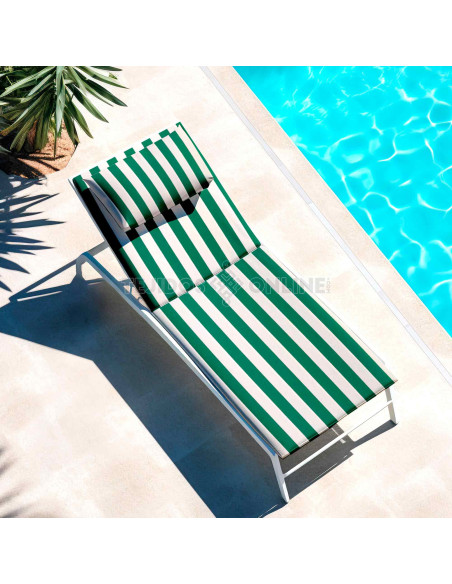 Tela Para Toldo Rayas Amarillas y Blanca Teflón - Toldos - Imagen 3