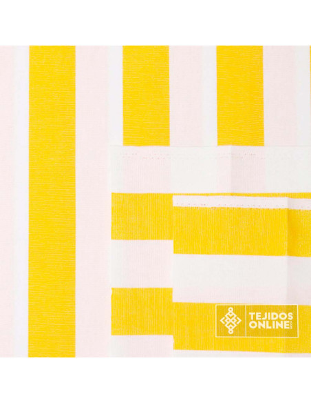 Tela Para Toldo Rayas Amarillas y Blanca Teflón - Toldos Tela Para Toldo Rayas Amarillas y Blanca Teflón - Toldos