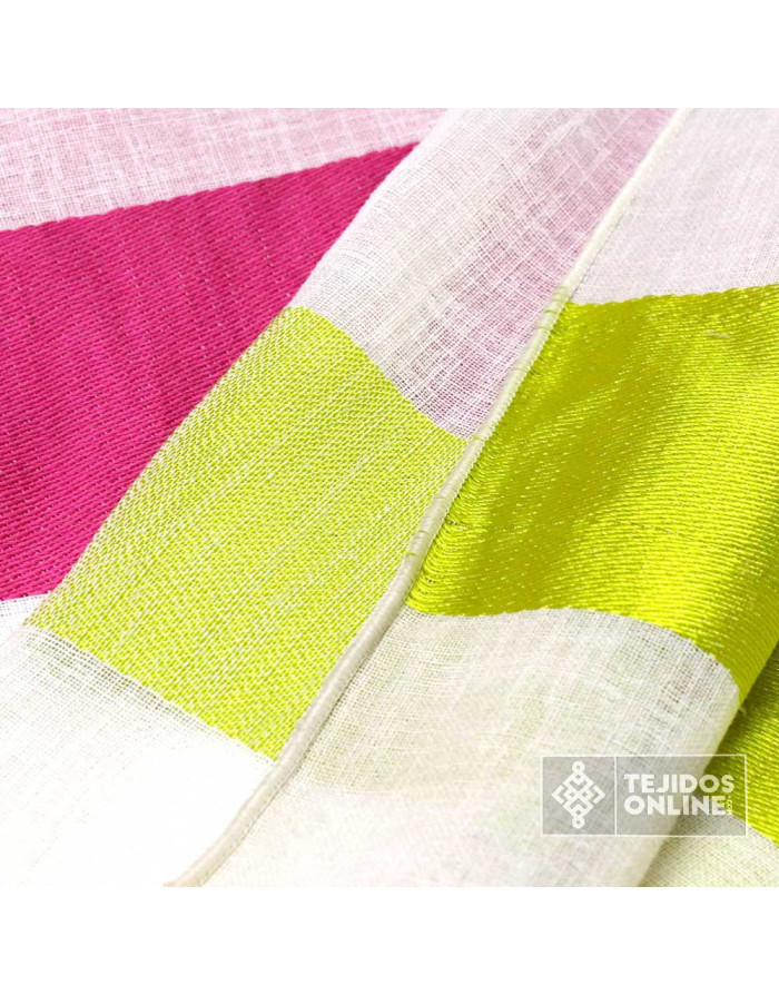 Visillo Infantil Rayas Colorines - Tela de Visillo Infantil - Imagen 3