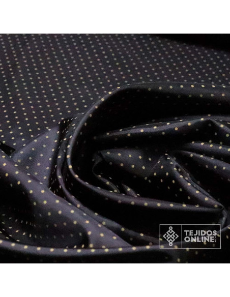 Tela Forro Negro Lunar Caqui - Forro Negro para Vestido Tela Forro Negro Lunar Caqui - Forro Negro para Vestido