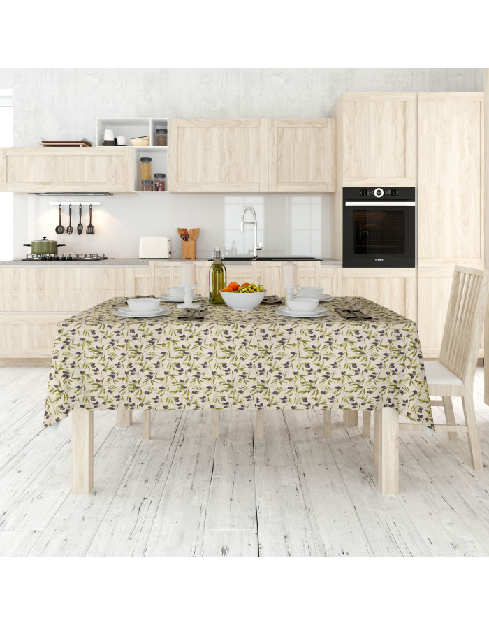 Tela de Aceituna Cuya - Loneta Olivas - Tela para Cocinas