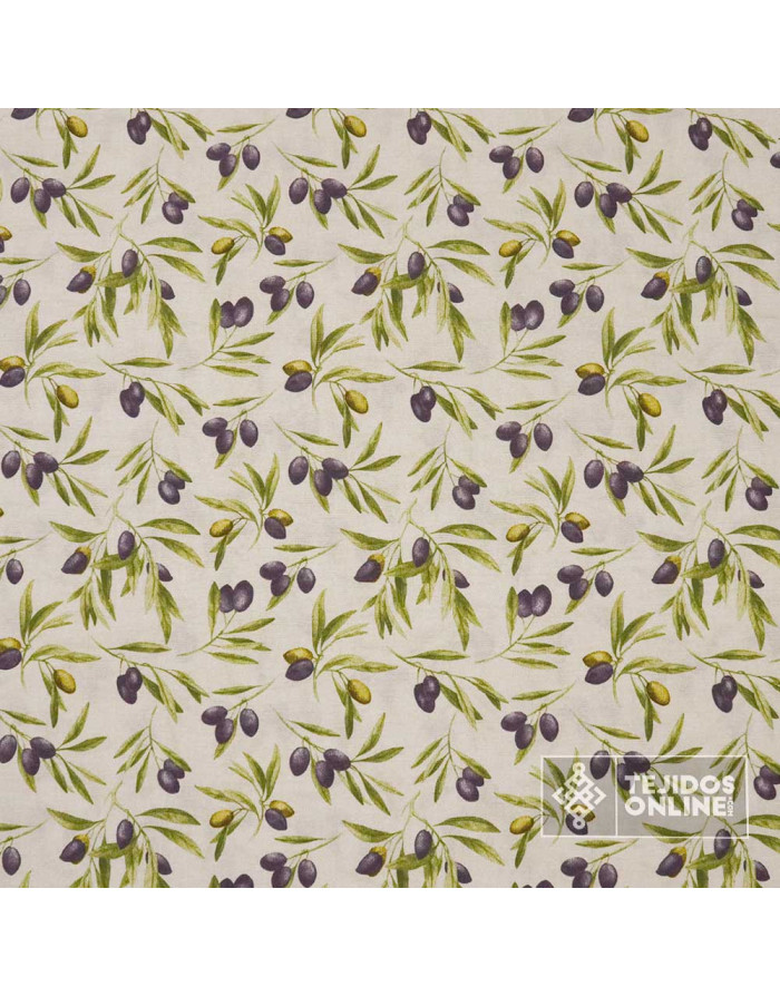 Tela de Aceituna Cuya - Loneta Olivas - Tela para Cocinas