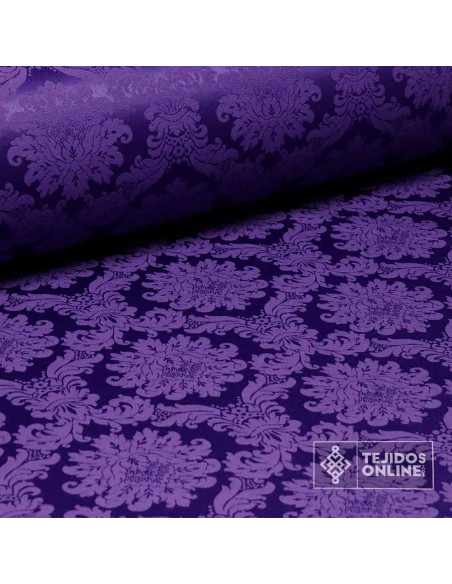 Damasco Morado Versace - Telas Cofrades - Tejidos de Damasco - Imagen 2